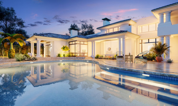 Image showing Luxury home with a pool
