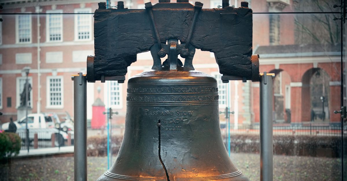 Liberty Bell with Philadelphia skyline, real estate appraisal