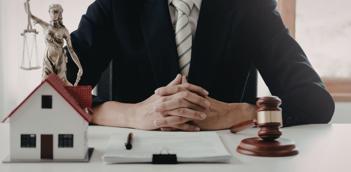 Family lawyer reviewing divorce property documents in Illinois