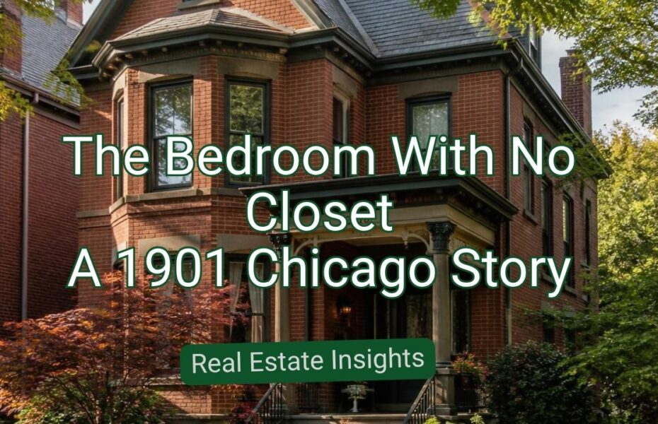 Vintage home appraisal story about a 1901 Chicago brick house with a bedroom and no closet.