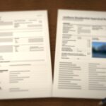 Two printed pages of a new appraisal report on a wooden desk